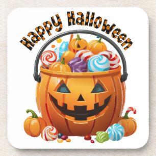 Dessous-de-verre Seau de friandises pour Halloween et bonbons