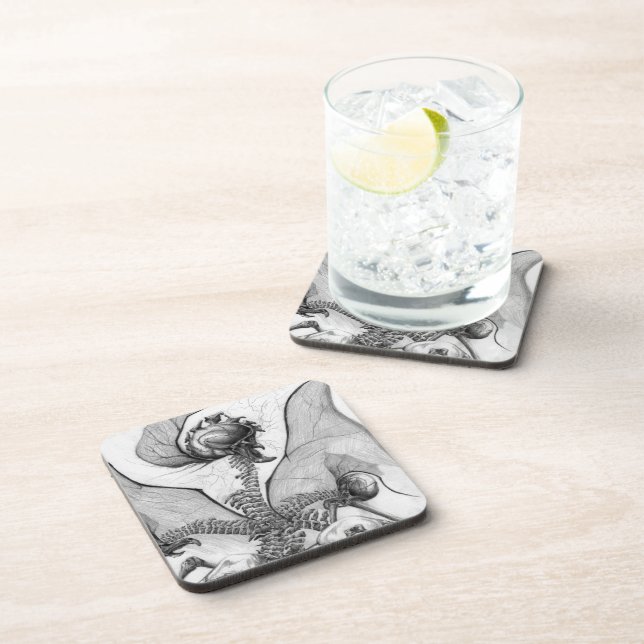 Dessous de verre semblables d'art de monstre (Côté Droit)