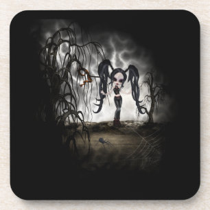 Dessous-de-verre Sepia Goth Girl Vignette