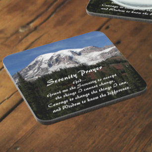 Dessous-de-verre Sérénité Prière Mont Rainier Paysage
