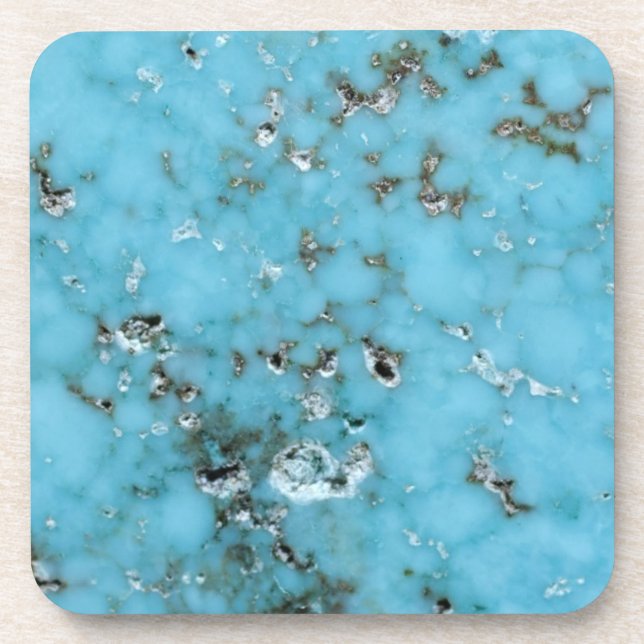 Dessous-de-verre Série Gemstone - Turquoise Avec Des Défauts Nature (Devant)