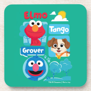 Dessous-de-verre Sesame Street Elmo, Tango, & Grover Park Graphic
