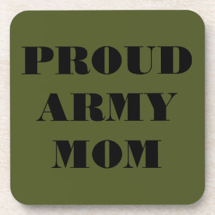 Dessous de verre Set Fier Armée maman