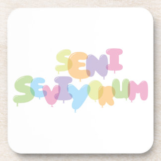Dessous-de-verre Seviyorum de Seni - je t'aime dans le turc