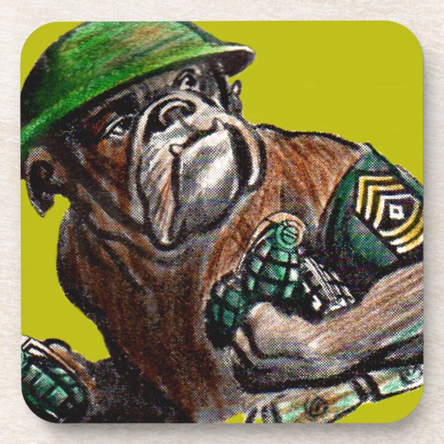 Dessous-de-verre Sgt Rover, chien-chien 2ème guerre mondiale (Devant)