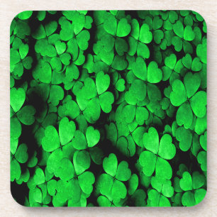Dessous-de-verre Shamrocks and Hearts Saint Patrick's Day Green