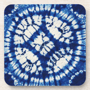 Dessous-de-verre Shibori Tie Dye Mers du Sud Indigo Batik