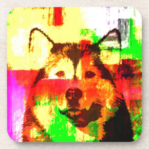 Dessous-de-verre Sibérie Husky Chig Art