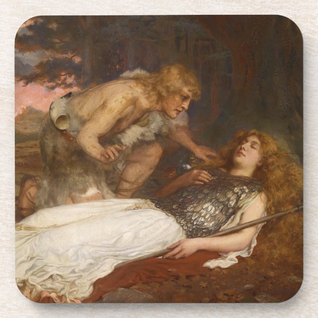 Dessous-de-verre Siegfried et Brunhilde par le maître d'hôtel de (Devant)