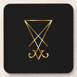Dessous-de-verre Sigil de symbole de Lucifer- A de satanisme