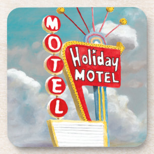 Dessous-de-verre Signe de motel de vacances