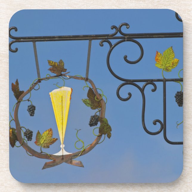 Dessous-de-verre Signe en fer forgé illustrant le thème (Devant)