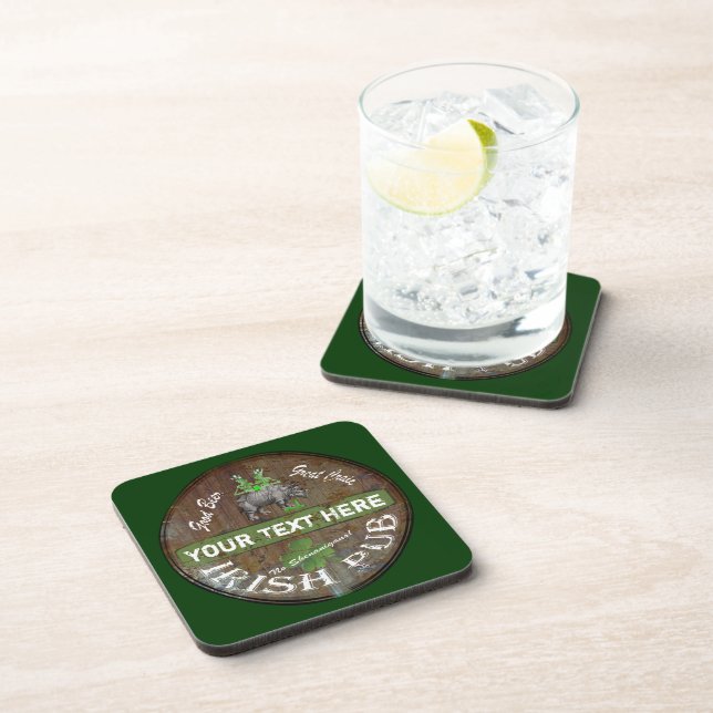 Dessous-de-verre Signe irlandais personnalisé drôle de Pub (Côté Droit)