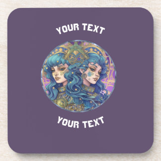 DESSOUS-DE-VERRE SIGNE ZODIAC GEMINI PERSONNALISÉ