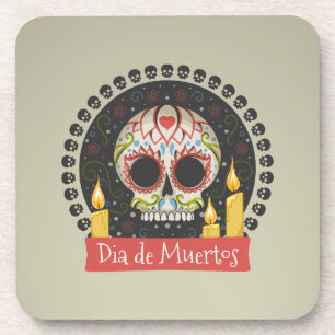 Dessous de verre simple Dia de Muertos Skull & Can