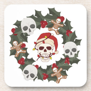 Dessous-de-verre Skeleton Wreath Noël