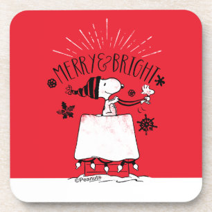 Dessous-de-verre Snoopy et Woodstock - Joyeux et lumineux