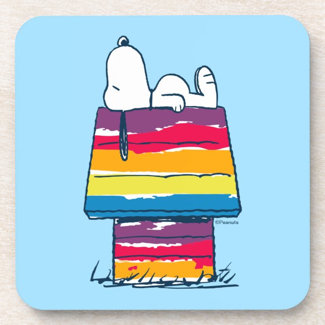 Dessous-de-verre Snoopy | Rainbow Dog House (Devant)