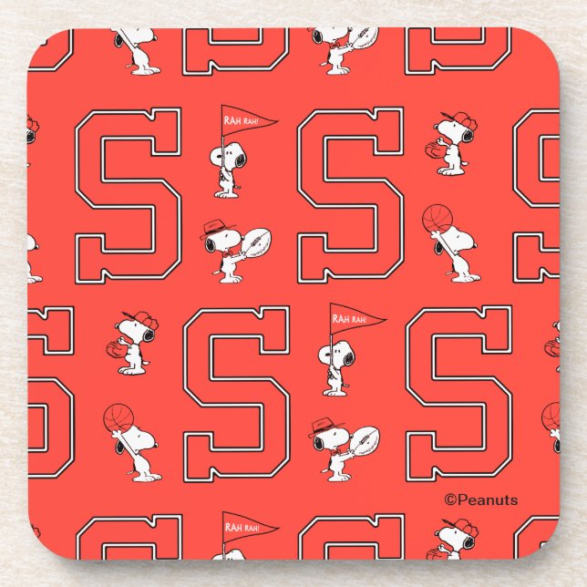 Dessous-de-verre Snoopy Varsity Motif sportif (Devant)
