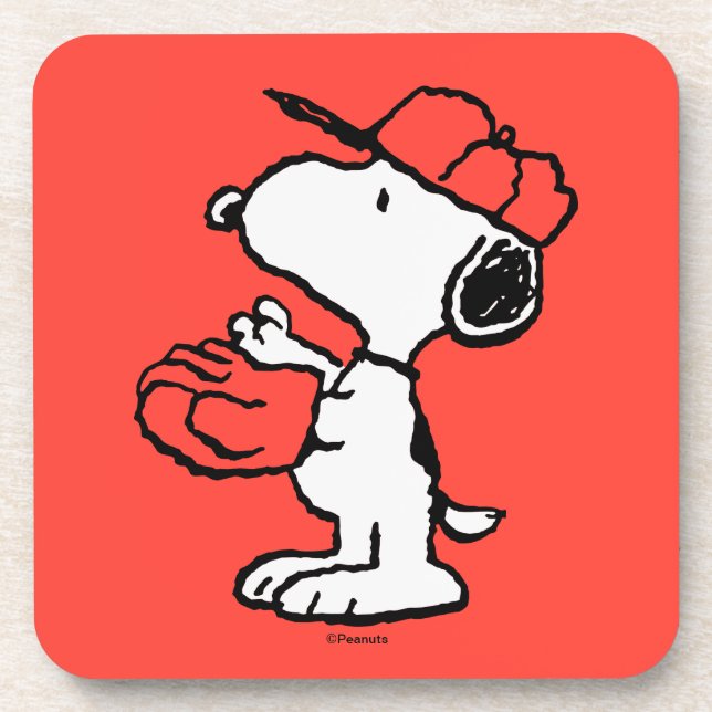 Dessous-de-verre Snoopy Varsity Sports Baseball (Devant)