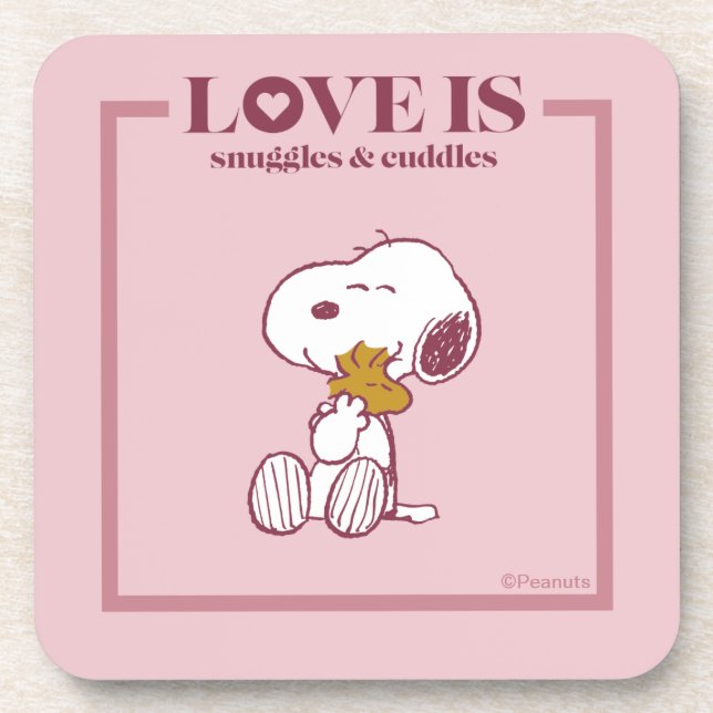 Dessous-de-verre Snoopy & Woodstock - L'amour c'est des lunettes et (Devant)