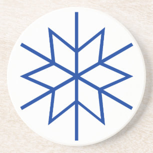 Dessous de verre - Snowflakes en bleu