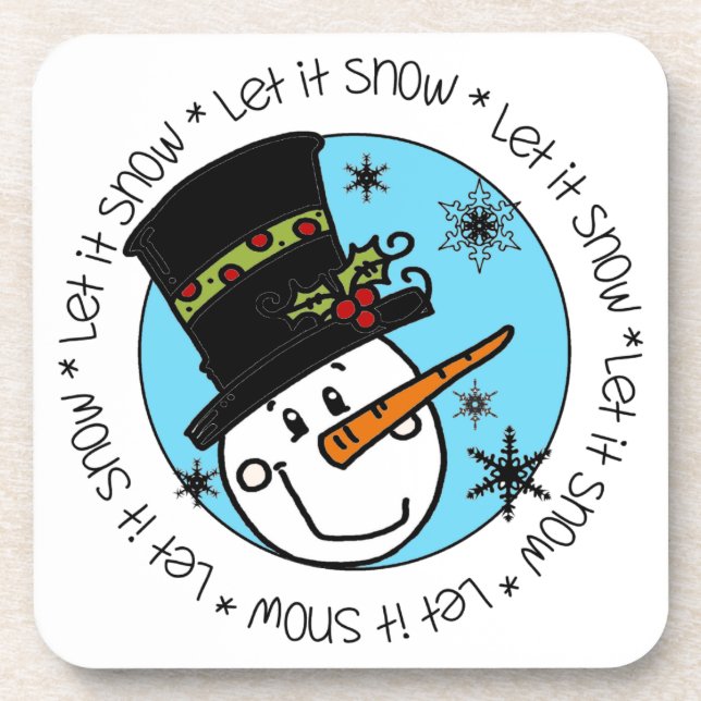 Dessous-de-verre Snowman Laisser Neige (Devant)