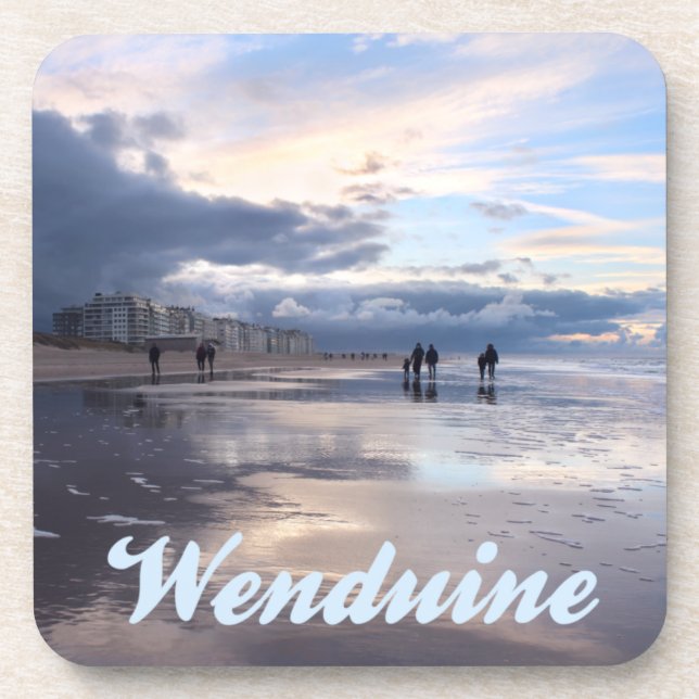 Dessous-de-verre Soirée Sky Wenduine Beach, Belgique (Devant)