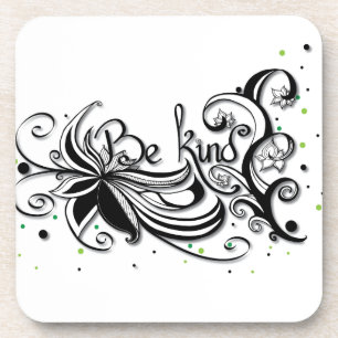 Dessous-de-verre SOIS GENTIL ! Citation calligraphie inspirante