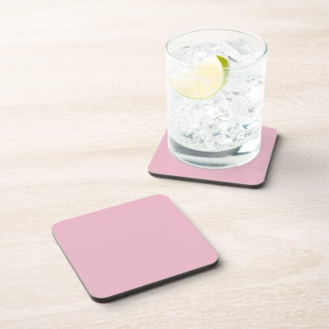 Dessous-de-verre Solid Soft Blush Pink Square Coaster (Côté Droit)