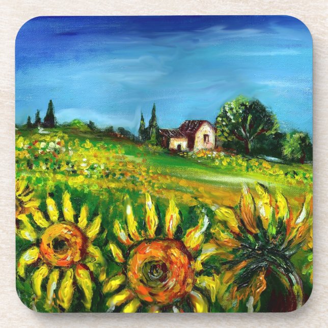 DESSOUS-DE-VERRE SOUFFRANCES ET CAMPAGNE EN TOSCANE (Devant)