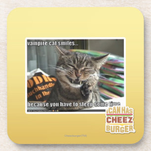 Dessous-de-verre sourires de chat de vampire