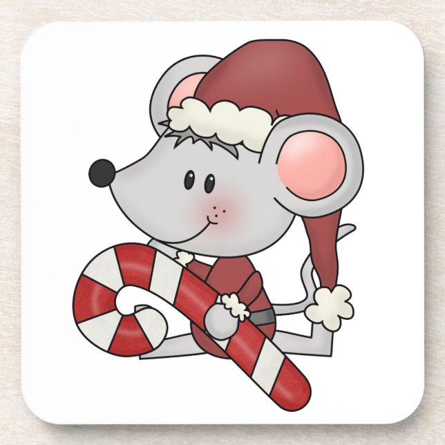 Dessous-de-verre Souris de Noël avec du sucre de canne (Devant)