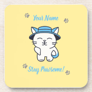 Dessous-de-verre Sous-tasse personnalisé pour amateur de chats - Mi