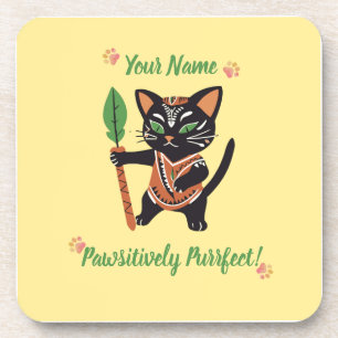 Dessous-de-verre Sous-tasse personnalisé pour amateur de chats - Mi