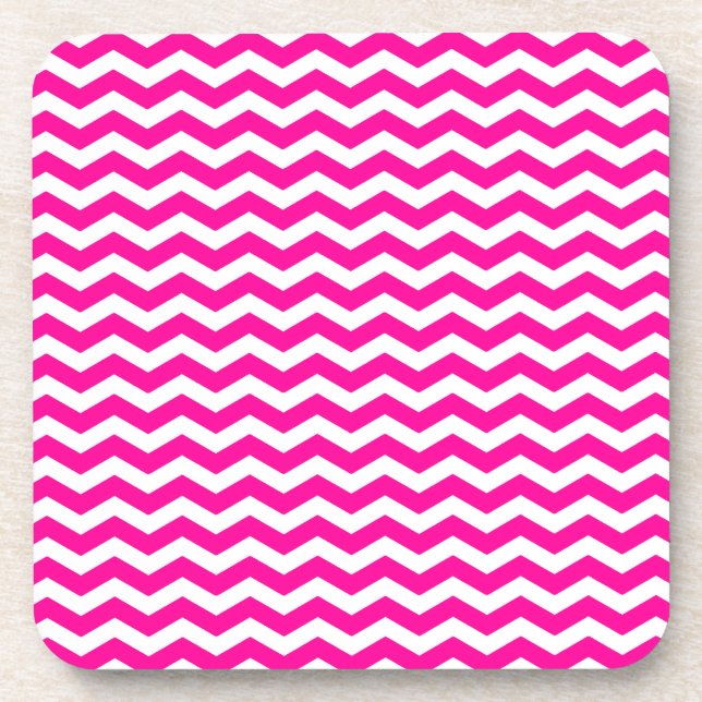 Dessous-de-verre South Beach Pink Wave Chevron (Devant)