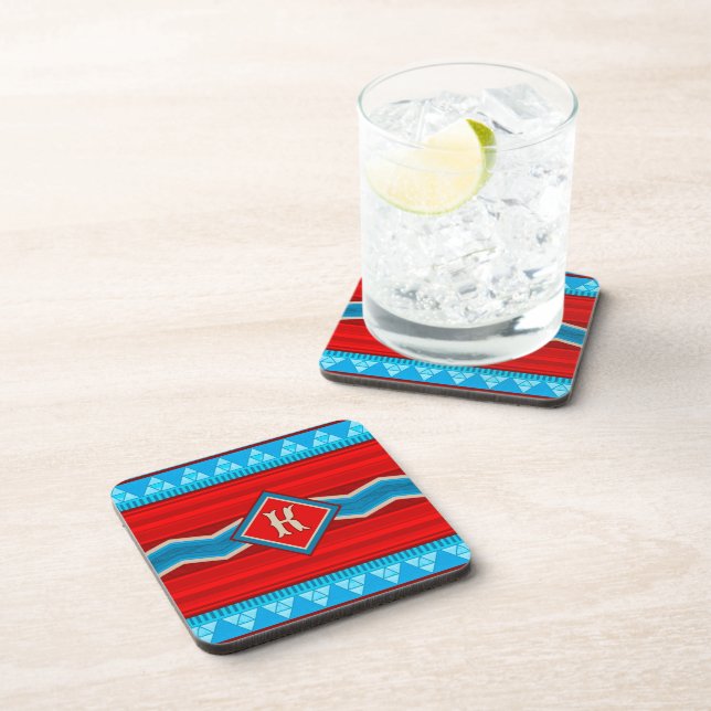 Dessous-de-verre Southwest River Canyon Red Turquoise Monogram (Côté Droit)