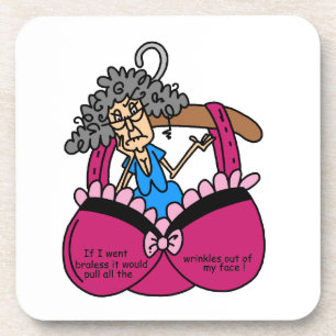 Dessous-de-verre Soutiens-gorge et humour de rides