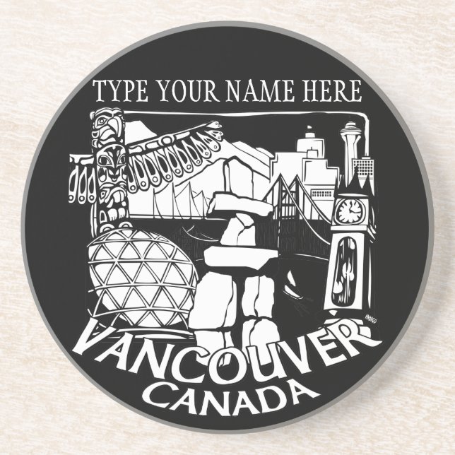 Dessous de verre souvenir de Vancouver Cadeaux per (Devant)