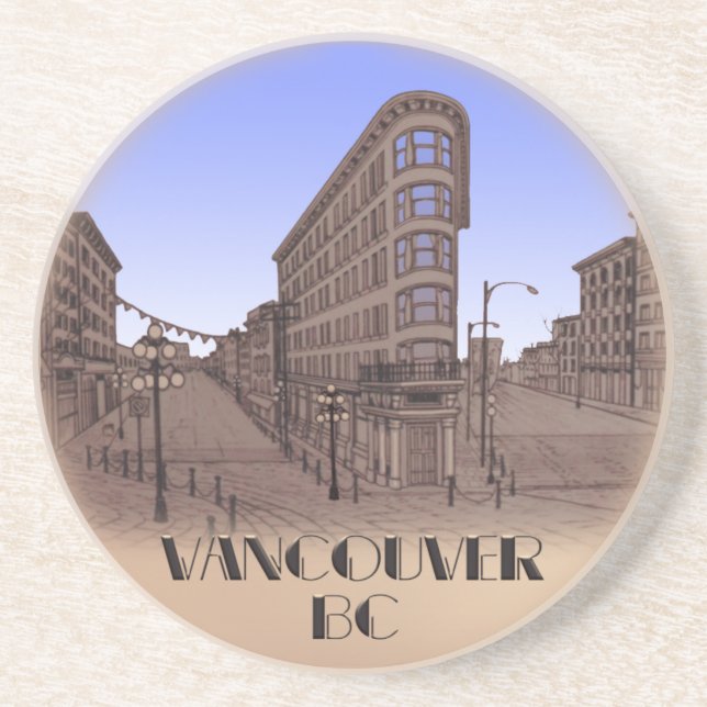 Dessous de verre Souvenir de Vancouver Gastown Cit (Devant)