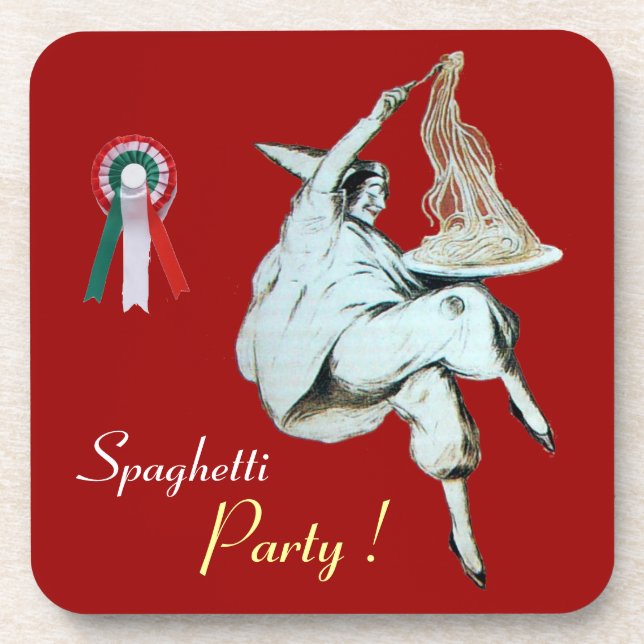 DESSOUS-DE-VERRE SPAGHETTI PARTY CUISINE ITALIENNE, RESTAURANT (Devant)