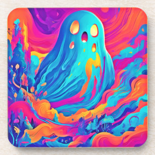 Dessous-de-verre Spectral Ghost Halloween Art
