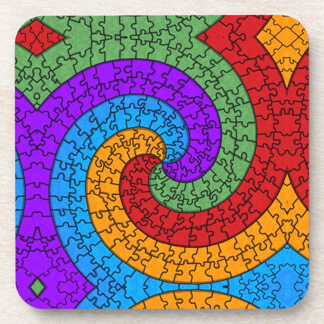 Dessous-de-verre Spiral Jigsaw (Devant)