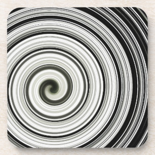 Dessous-de-verre spirale noire et blanche