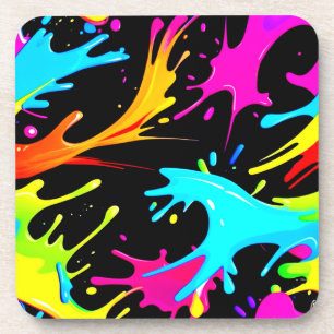 Dessous-de-verre Splash couleur : Art Abstrait