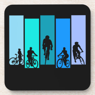Dessous-de-verre Sports de silhouette cycliste