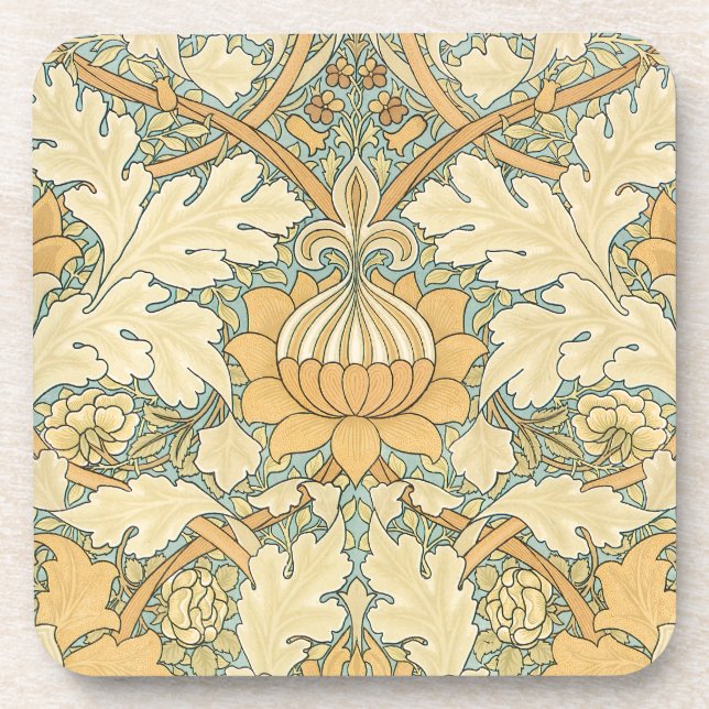 Dessous-de-verre St. James par William Morris, Acanthus Feuille (Devant)