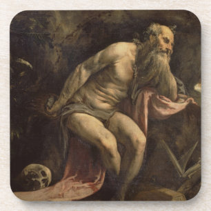 Dessous-de-verre St Jerome, 1560s tôt (huile sur la toile)