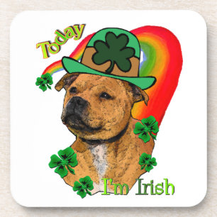 Dessous-de-verre Staffordshire Bull Terrier St Patricks