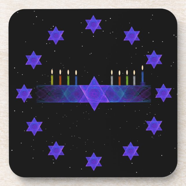 Dessous-de-verre Star Bar Menorah (Devant)